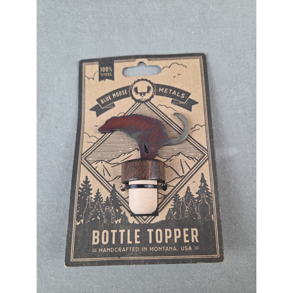 Blue Moose Metals Dog Pooping 💩 Bottle Topper StopperUSA Made, New